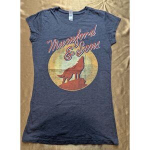 Mumford & Sons 2012 Tour Wolf Graphic T-Shirt Women’s/Juniors M Petite